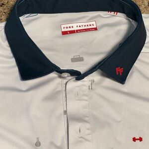 Men’s forefathers performance polo - dad theme